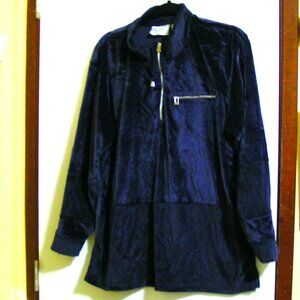 NAVY BLUE VELOUR JACKET M